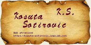 Košuta Sotirović vizit kartica